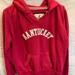 Nantuket 100% Cotton Pull over Hoodie in Fucia.